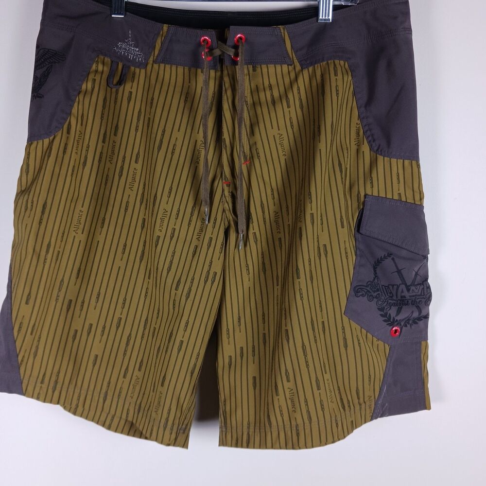 Allyance Men's Shorts Size 38 Cargo Pocket Olive Gray